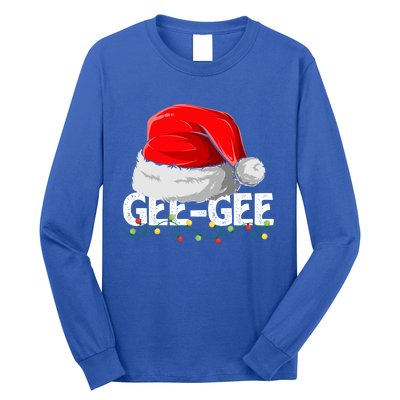 Geegee Santa Christmas Family Matching Pajamas Mama Xmas Great Gift Long Sleeve Shirt