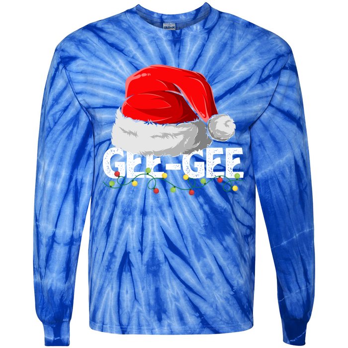 Geegee Santa Christmas Family Matching Pajamas Mama Xmas Great Gift Tie-Dye Long Sleeve Shirt