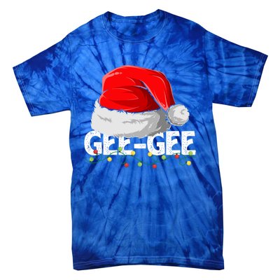 Geegee Santa Christmas Family Matching Pajamas Mama Xmas Great Gift Tie-Dye T-Shirt