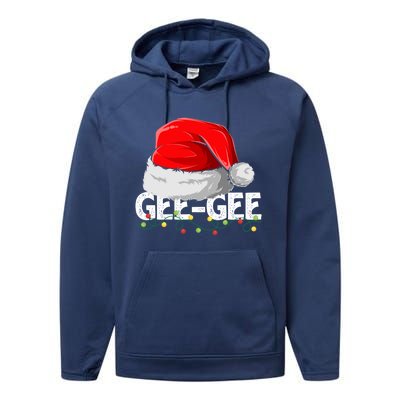 Geegee Santa Christmas Family Matching Pajamas Mama Xmas Great Gift Performance Fleece Hoodie