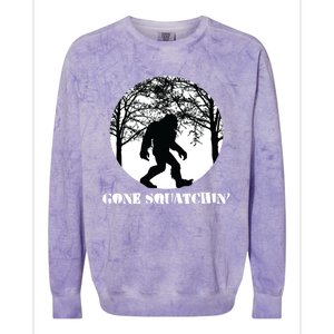 Gone Squatchin Cryptid Sasquatch Bigfoot Hunter Great Gift Colorblast Crewneck Sweatshirt