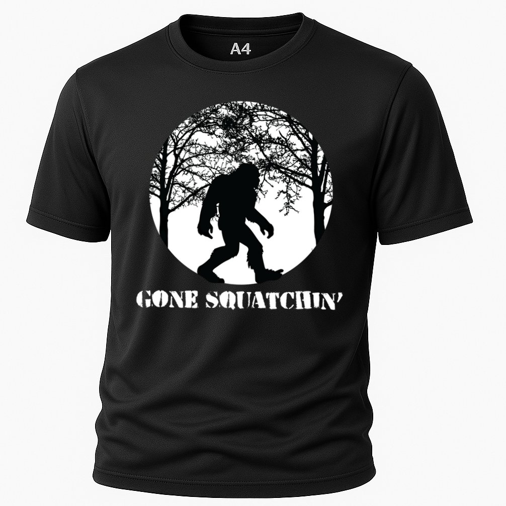 Gone Squatchin Cryptid Sasquatch Bigfoot Hunter Great Gift Cooling Performance Crew T-Shirt