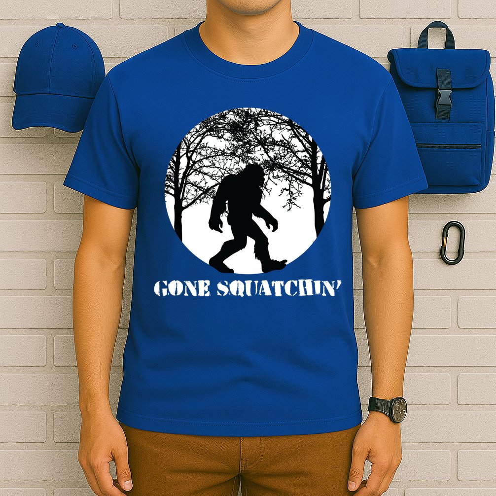 Gone Squatchin Cryptid Sasquatch Bigfoot Hunter Great Gift T-Shirt