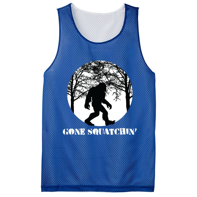 Gone Squatchin Cryptid Sasquatch Bigfoot Hunter Great Gift Mesh Reversible Basketball Jersey Tank