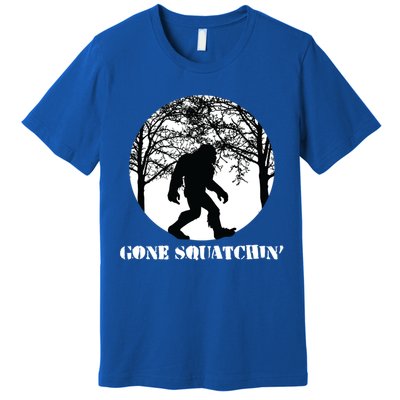 Gone Squatchin Cryptid Sasquatch Bigfoot Hunter Great Gift Premium T-Shirt