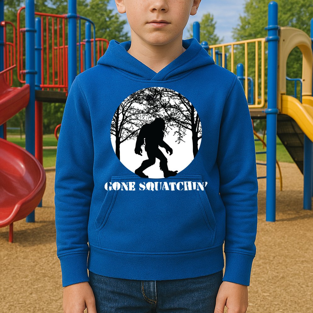 Gone Squatchin Cryptid Sasquatch Bigfoot Hunter Great Gift Kids Hoodie