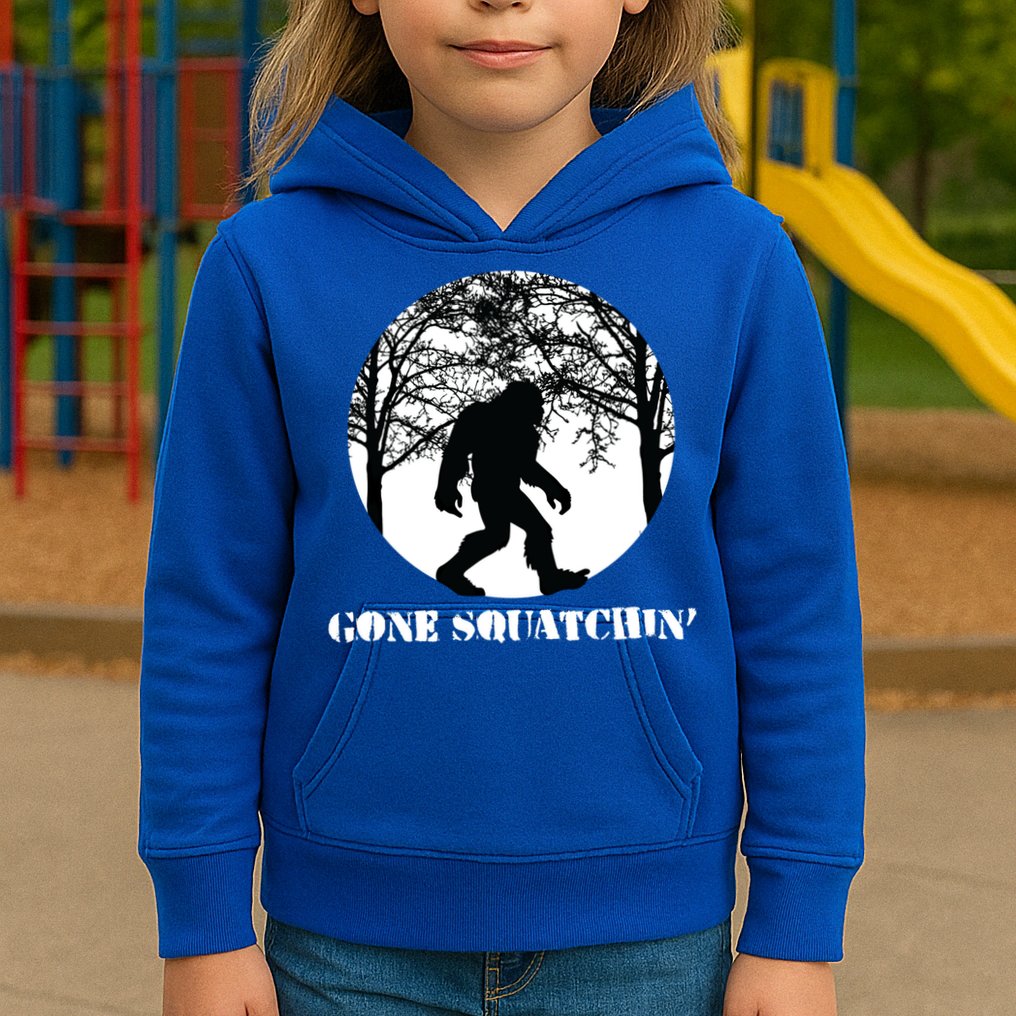Gone Squatchin Cryptid Sasquatch Bigfoot Hunter Great Gift Kids Hoodie