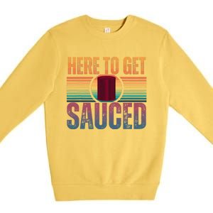 getting sauced cranberry getting sauced cranberry jelly  Premium Crewneck Sweatshirt