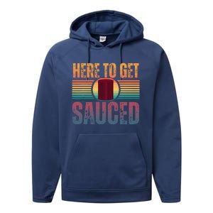 getting sauced cranberry getting sauced cranberry jelly  Performance Fleece Hoodie