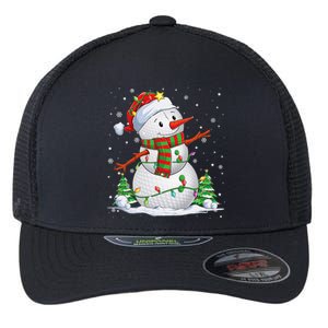 Golf Snowman Christmas Pajama Sport Ball Funny Golf Club Flexfit Unipanel Trucker Cap