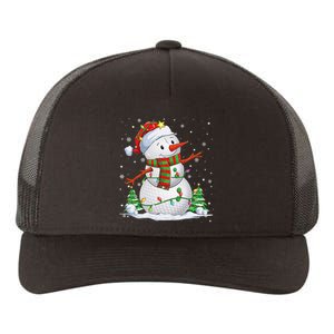 Golf Snowman Christmas Pajama Sport Ball Funny Golf Club Yupoong Adult 5-Panel Trucker Hat