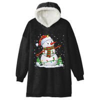 Golf Snowman Christmas Pajama Sport Ball Funny Golf Club Hooded Wearable Blanket