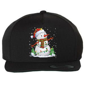 Golf Snowman Christmas Pajama Sport Ball Funny Golf Club Wool Snapback Cap