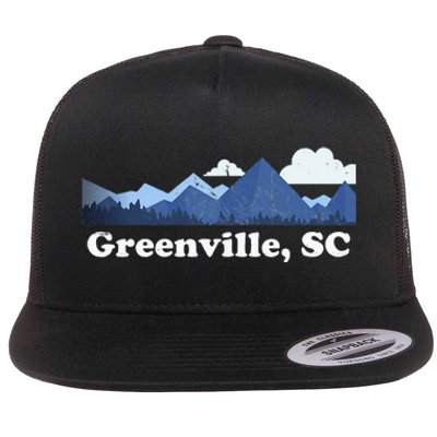 Greenville South Carolina Blue Ridge Mountains Flat Bill Trucker Hat