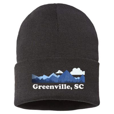 Greenville South Carolina Blue Ridge Mountains Sustainable Knit Beanie