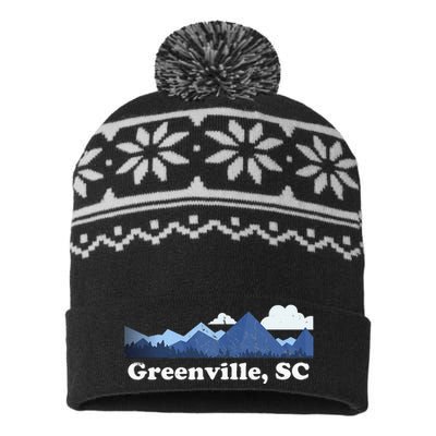 Greenville South Carolina Blue Ridge Mountains USA-Made Snowflake Beanie