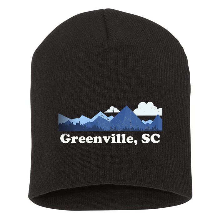 Greenville South Carolina Blue Ridge Mountains Short Acrylic Beanie