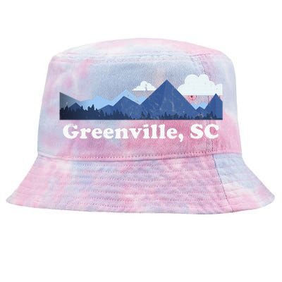 Greenville South Carolina Blue Ridge Mountains Tie-Dyed Bucket Hat