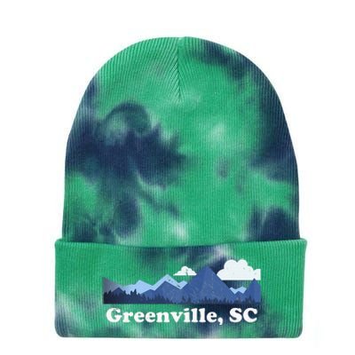 Greenville South Carolina Blue Ridge Mountains Tie Dye 12in Knit Beanie