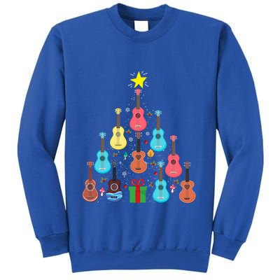 Guitars Snowball Christmas Tree Merry Xmas Boys Gift Sweatshirt