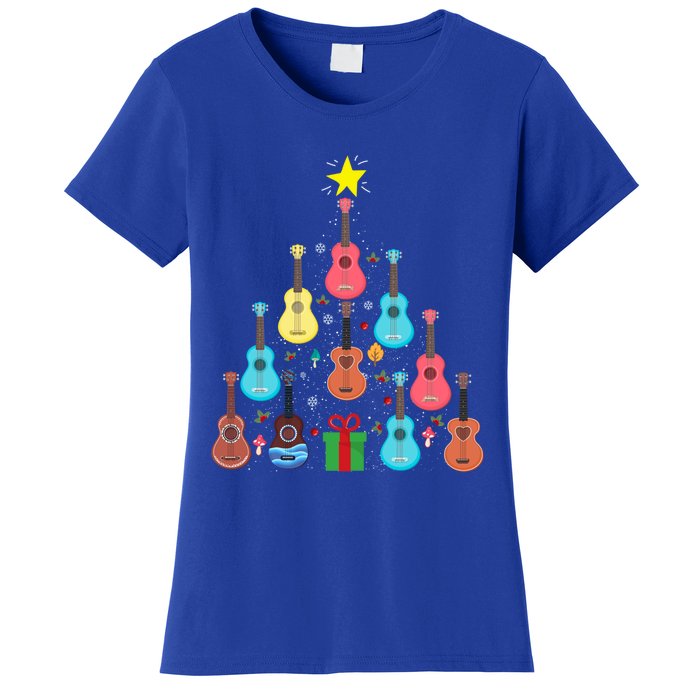 Guitars Snowball Christmas Tree Merry Xmas Boys Gift Women's T-Shirt