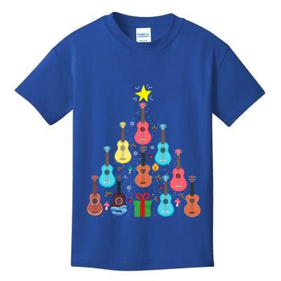 Guitars Snowball Christmas Tree Merry Xmas Boys Gift Kids T-Shirt