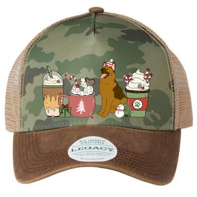 Ger Shepherd Coffee Winter Christmas Dog Mom Holiday Gift Legacy Tie Dye Trucker Hat