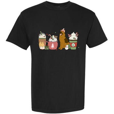 Ger Shepherd Coffee Winter Christmas Dog Mom Holiday Gift Garment-Dyed Heavyweight T-Shirt