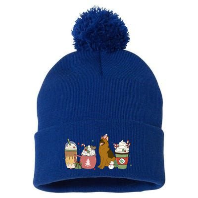 Ger Shepherd Coffee Winter Christmas Dog Mom Holiday Gift Pom Pom 12in Knit Beanie