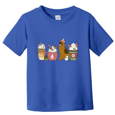 Ger Shepherd Coffee Winter Christmas Dog Mom Holiday Gift Toddler T-Shirt