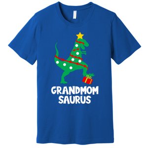 Grandmom Saurus Christmas Star Family Matching Dinosaur Gift Premium T-Shirt