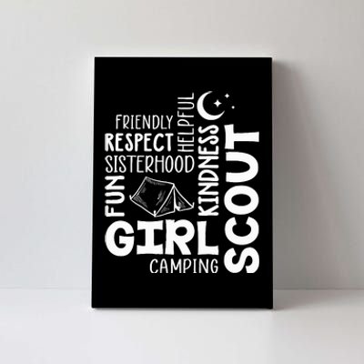 Girl Scout Camping Adventure Scout Troop Cookie Dealer Canvas