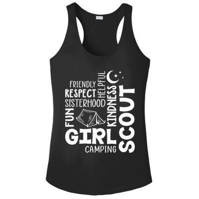 Girl Scout Camping Adventure Scout Troop Cookie Dealer Ladies PosiCharge Competitor Racerback Tank