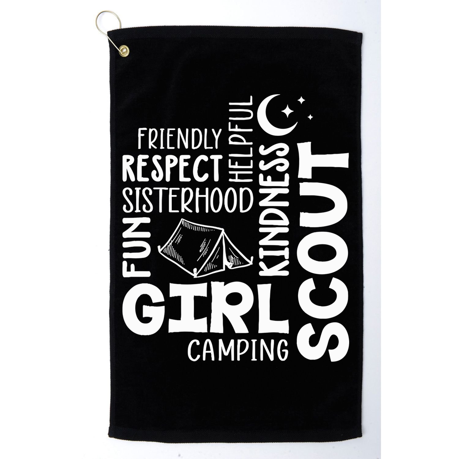 Girl Scout Camping Adventure Scout Troop Cookie Dealer Golf Towel