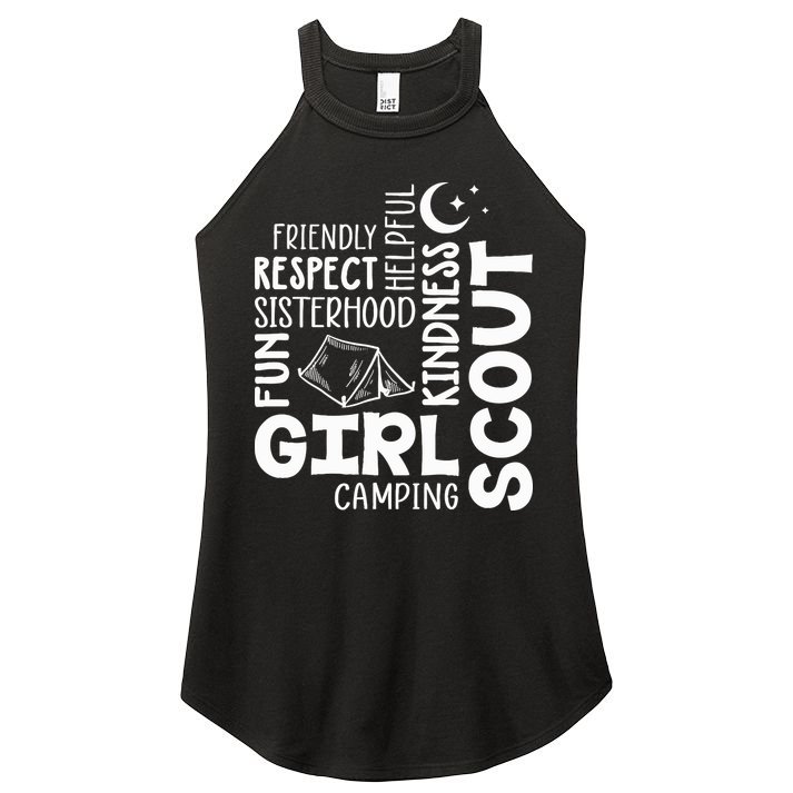 Girl Scout Camping Adventure Scout Troop Cookie Dealer Women's Perfect Tri Rocker Tank