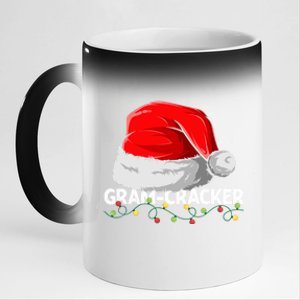 Gramcracker Santa Christmas Family Matching Pajamas Mama Gift 11oz Black Color Changing Mug