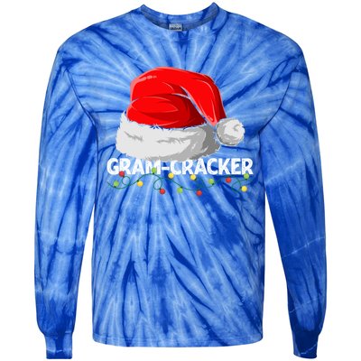 Gramcracker Santa Christmas Family Matching Pajamas Mama Gift Tie-Dye Long Sleeve Shirt