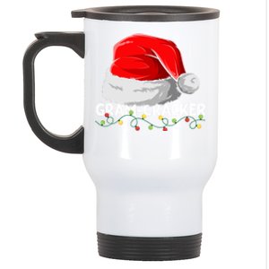 Gramcracker Santa Christmas Family Matching Pajamas Mama Gift Stainless Steel Travel Mug