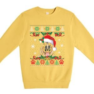 Ger Shepherd Christmas Santa Ugly Sweater Dog Lover Xmas Gift Premium Crewneck Sweatshirt