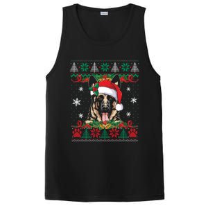 Ger Shepherd Christmas Santa Ugly Sweater Dog Lover Xmas Gift PosiCharge Competitor Tank