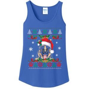 Ger Shepherd Christmas Santa Ugly Sweater Dog Lover Xmas Gift Ladies Essential Tank