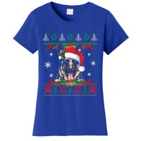 Ger Shepherd Christmas Santa Ugly Sweater Dog Lover Xmas Gift Women's T-Shirt