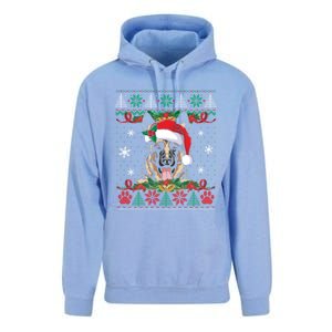 Ger Shepherd Christmas Santa Ugly Sweater Dog Lover Xmas Gift Unisex Surf Hoodie