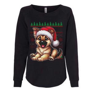 German Shepherd Christmas Ugly Sweater Funny Dog Lover Xmas Womens California Wash Sweatshirt