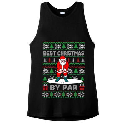 Golf Santa Claus Best Christmas By Par Ladies PosiCharge Tri-Blend Wicking Tank