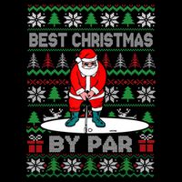 Golf Santa Claus Best Christmas By Par Impact Tech Backpack