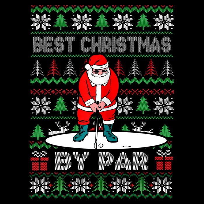 Golf Santa Claus Best Christmas By Par Impact Tech Backpack