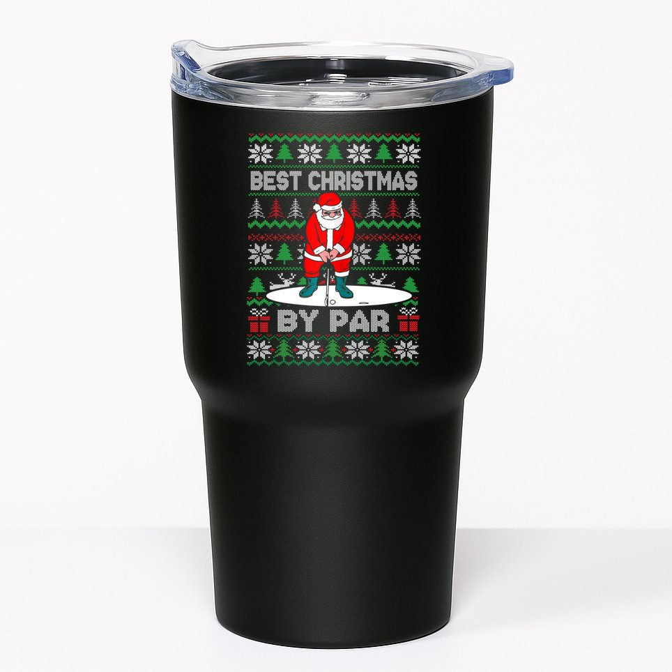 Golf Santa Claus Best Christmas By Par Tumbler
