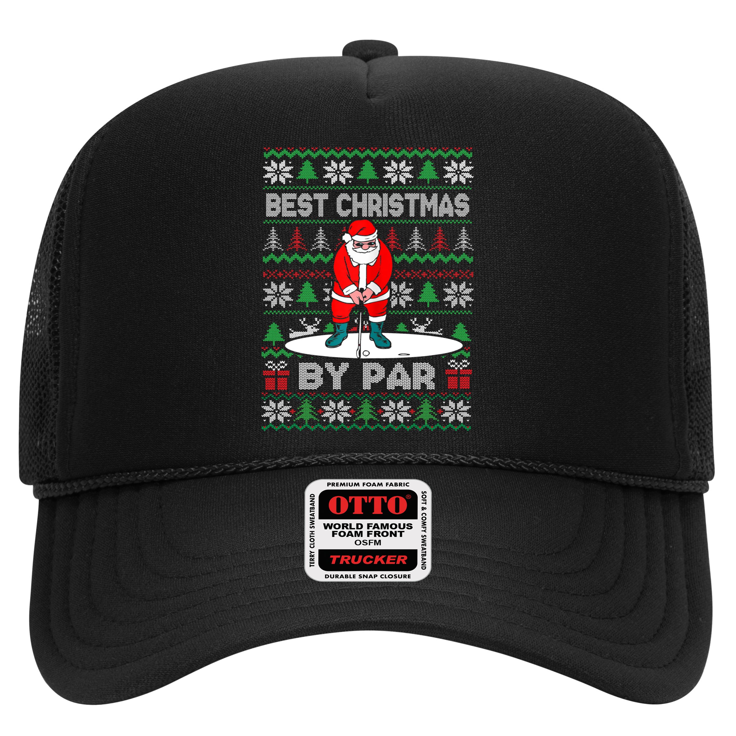 Golf Santa Claus Best Christmas By Par Hat