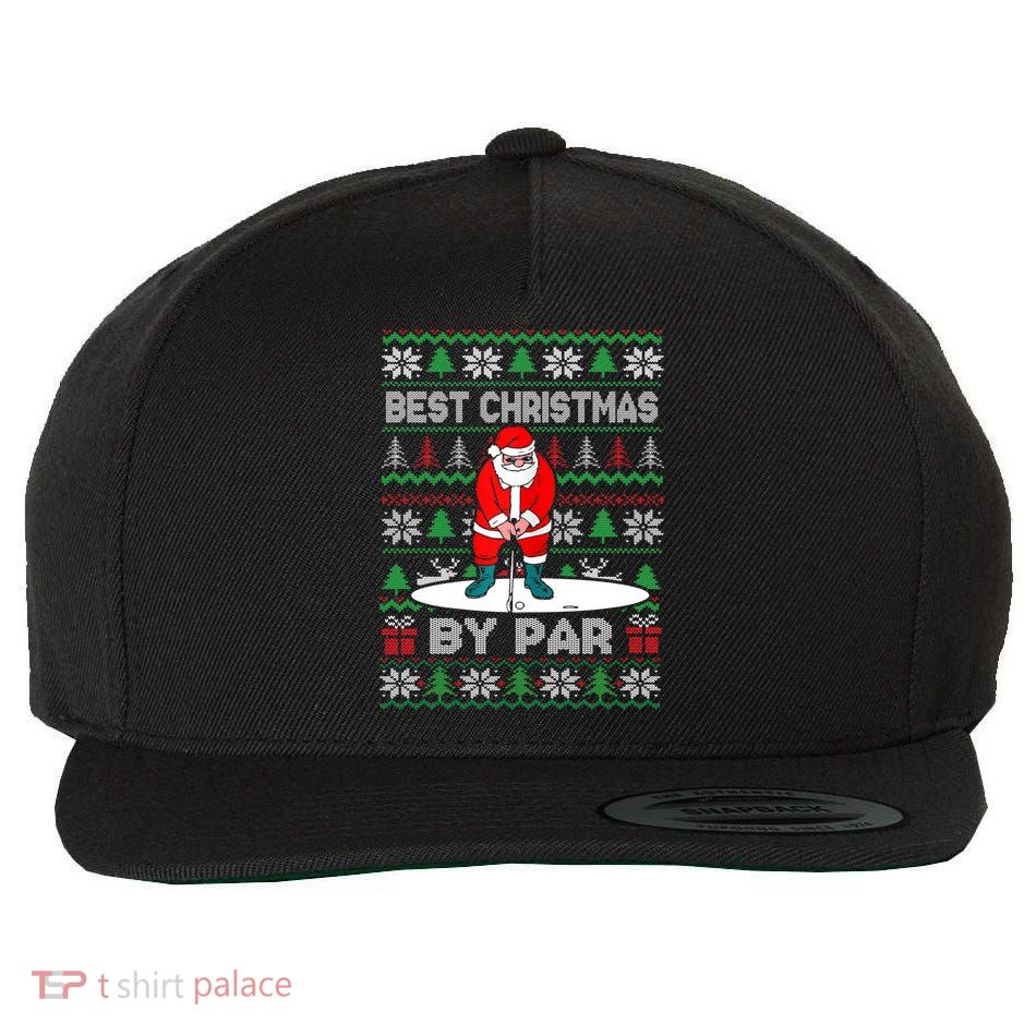 Golf Santa Claus Best Christmas By Par Wool Snapback Cap